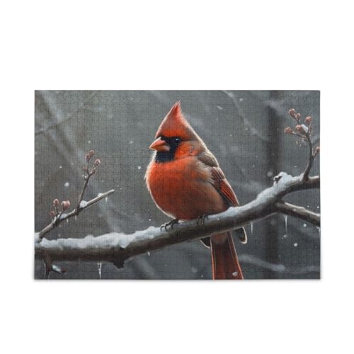 NFMILI Red Nird Winter Jigsaw Puzzles 1000 Teile Holz für Erwachsene Familien DIY Freizeitspiel 20,5 × 37,8 cm NFMILI Red Nird Winter Jigsaw Puzzles 1000 Teile Holz für Erwachsene Familien DIY Freizeitspiel 20,5 × 37,8 cm von NFMILI