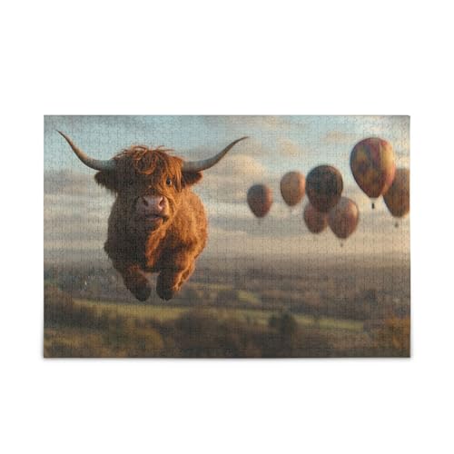 NFMILI Rinder fliegende Puzzles 500 Teile für Erwachsene Familien Zigsaw Puzlle 20,5 × 37,8 cm NFMILI Rinder fliegende Puzzles 500 Teile für Erwachsene Familien Zigsaw Puzlle 20,5 × 37,8 cm von NFMILI