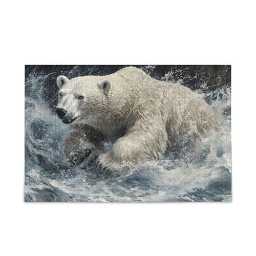 NFMILI Running Bear Jigsaw Puzzles 500 Teile für Erwachsene Familien Zigsaw Puzlle 20,5 × 37,8 cm NFMILI Running Bear Jigsaw Puzzles 500 Teile für Erwachsene Familien Zigsaw Puzlle 20,5 × 37,8 cm von NFMILI