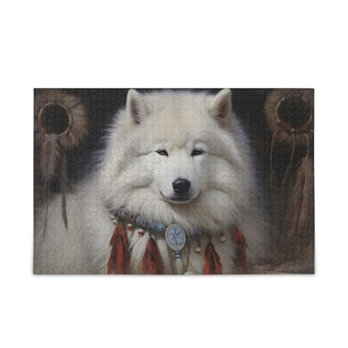 NFMILI Samoyed Ethnische Puzzles 500 Teile für Erwachsene Familien Zigsaw Puzlle Spiel 20,5 × 37,8 cm NFMILI Samoyed Ethnische Puzzles 500 Teile für Erwachsene Familien Zigsaw Puzlle Spiel 20,5 × 37,8 cm von NFMILI