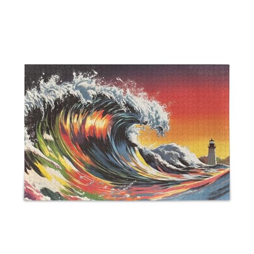 NFMILI Sea Wave Jigsaw Puzzles 500 Teile für Erwachsene Familien Zigsaw Puzlle Spiel 20,5 × 37,8 cm NFMILI Sea Wave Jigsaw Puzzles 500 Teile für Erwachsene Familien Zigsaw Puzlle Spiel 20,5 × 37,8 cm von NFMILI