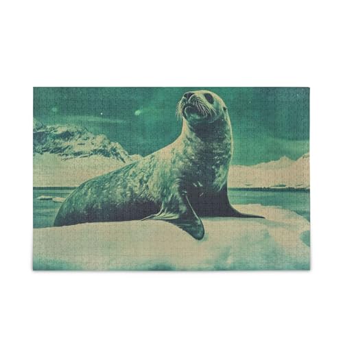 NFMILI Seal Ice Jigsaw Puzzles 500 Teile für Erwachsene Familien Zigsaw Puzlle 20,5 × 37,8 cm NFMILI Seal Ice Jigsaw Puzzles 500 Teile für Erwachsene Familien Zigsaw Puzlle 20,5 × 37,8 cm von NFMILI