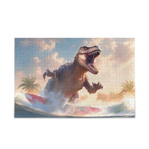 NFMILI Sommer Dinosaurier Puzzle 1000 Teile Holz für Erwachsene Familien DIY Freizeitspiel 19,7 × 74,9 cm NFMILI Sommer Dinosaurier Puzzle 1000 Teile Holz für Erwachsene Familien DIY Freizeitspiel 19,7 × 74,9 cm von NFMILI