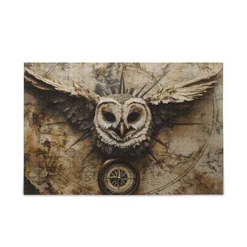 NFMILI Steampunk Eule Puzzles 500 Teile für Erwachsene Familien Zigsaw Puzlle Spiel 20,5 × 37,8 cm NFMILI Steampunk Eule Puzzles 500 Teile für Erwachsene Familien Zigsaw Puzlle Spiel 20,5 × 37,8 cm von NFMILI