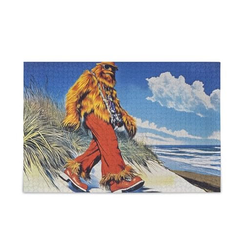 NFMILI Stilvolle Sasquatch-Puzzles 500 Teile für Erwachsene Familien Zigsaw Puzlle Spiel 20,5 × 37,8 cm von NFMILI