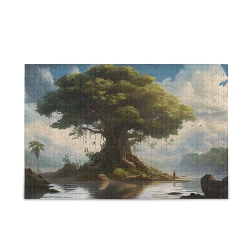NFMILI Tree River Puzzle 1000 Teile Holz für Erwachsene Familien DIY Freizeitspiel 20,5 × 37,8 cm NFMILI Tree River Puzzle 1000 Teile Holz für Erwachsene Familien DIY Freizeitspiel 20,5 × 37,8 cm von NFMILI