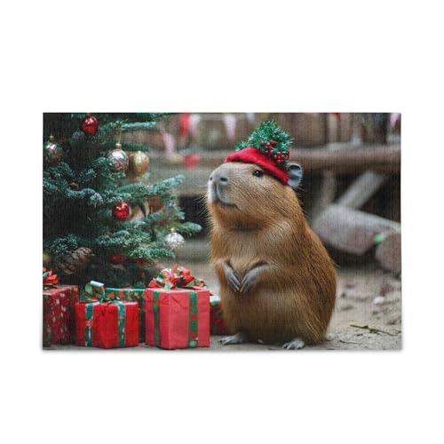 NFMILI Weihnachten Capybara Puzzle 500 Teile für Erwachsene Familien Zigsaw Puzlle Spiel 20,5 × 37,8 cm NFMILI Weihnachten Capybara Puzzle 500 Teile für Erwachsene Familien Zigsaw Puzlle Spiel 20,5 × 37,8 cm von NFMILI