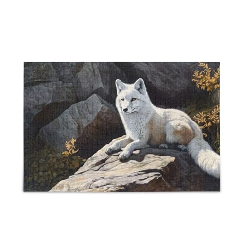 NFMILI White Fox Jigsaw Puzzles 1000 Teile Holz für Erwachsene Familien DIY Freizeitspiel 20,5 × 37,8 cm NFMILI White Fox Jigsaw Puzzles 1000 Teile Holz für Erwachsene Familien DIY Freizeitspiel 20,5 × 37,8 cm von NFMILI
