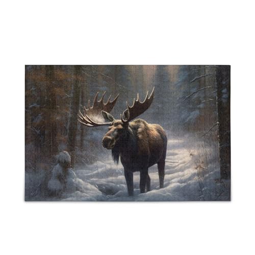 NFMILI Winter Tier Puzzles 1000 Teile Holz für Erwachsene Familien DIY Freizeitspiel 20,5 × 37,8 cm NFMILI Winter Tier Puzzles 1000 Teile Holz für Erwachsene Familien DIY Freizeitspiel 20,5 × 37,8 cm von NFMILI