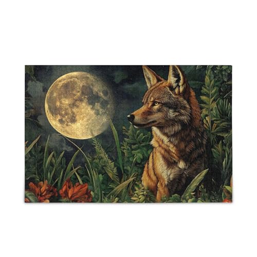 NFMILI Wolf Moon Plants Jigsaw Puzzles 500 Teile für Erwachsene Familien Zigsaw Puzlle Spiel 20,5 × 37,8 cm NFMILI Wolf Moon Plants Jigsaw Puzzles 500 Teile für Erwachsene Familien Zigsaw Puzlle Spiel 20,5 × 37,8 cm von NFMILI