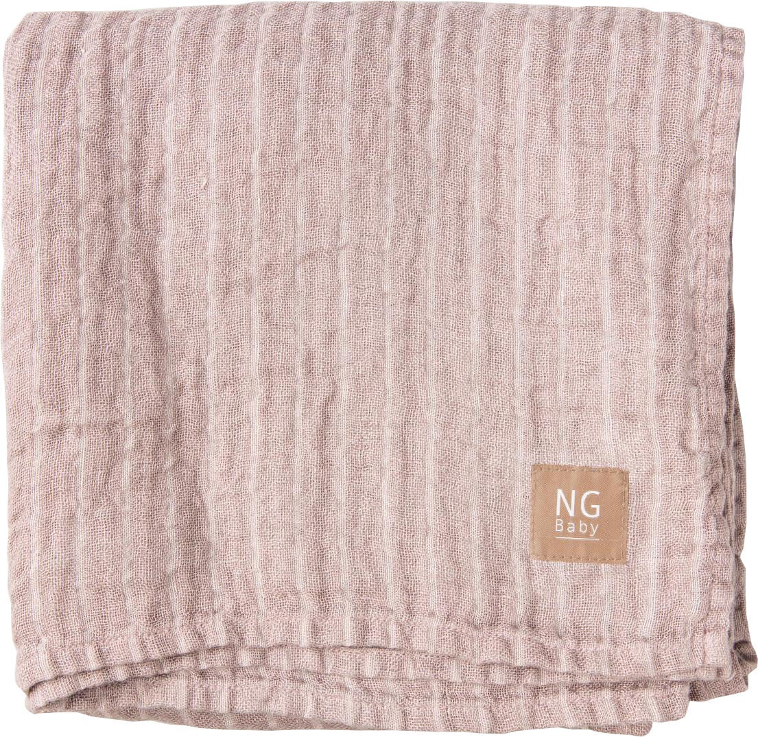 NG Baby Leinendecke 100x100, Dusty Pink von NG Baby