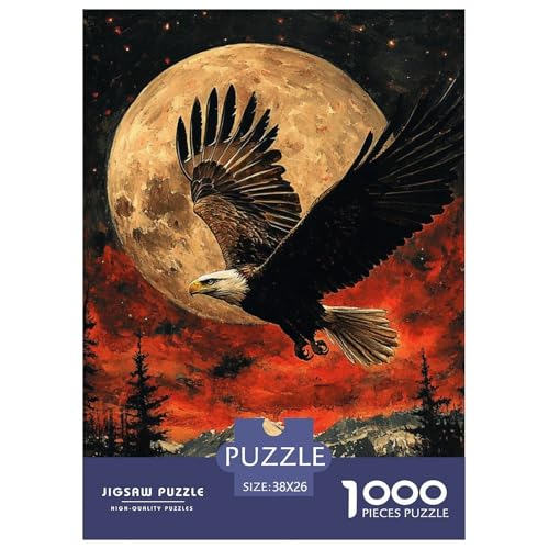 Adler Puzzle 1000 Teile Schwer Puzzle Spielzeug Lernspiel Impossible Herausforderung Spielzeug Für Erwachsene Und Kinder in Bewährter 38x26cm/1000pcs von NGGADIWEG