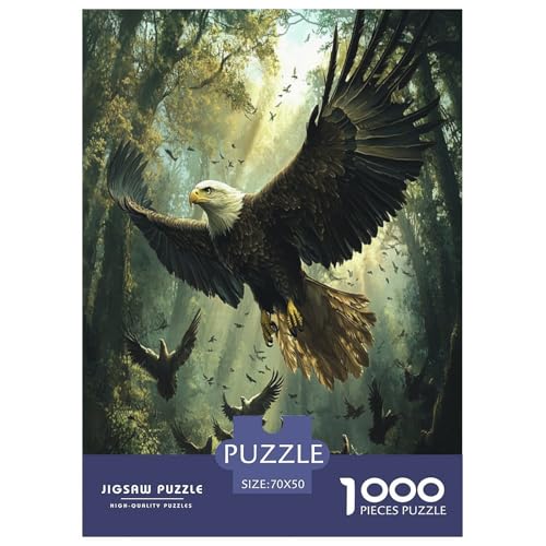 Adler Puzzles 1000 Teile Schwer Puzzle Spielzeug Lernspiel Impossible Herausforderung Spielzeug Für Erwachsene Und Kinder in Bewährter 70x50cm/1000pcs von NGGADIWEG