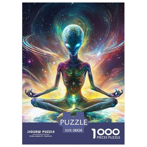 Alien Puzzles 1000 Teile Schwer Puzzle Spielzeug Lernspiel Impossible Herausforderung Spielzeug Für Erwachsene Kinder 38x26cm/1000pcs von NGGADIWEG
