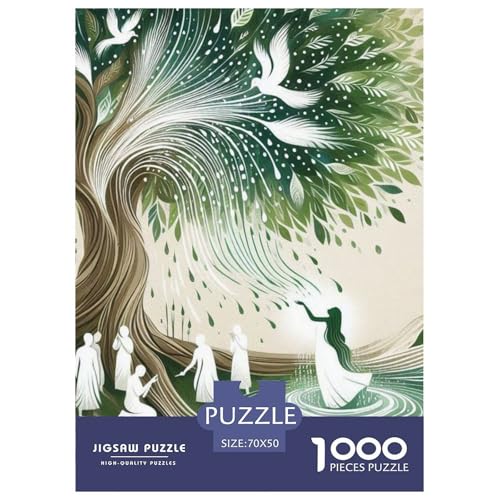 Baum des Lebens Puzzle 1000 Teile Schwer Puzzle Spielzeug Pädagogisches Spiel Impossible Herausforderungsspielzeug Für Erwachsene Und Kinder Ab 14 Jahren 70x50cm/1000pcs von NGGADIWEG