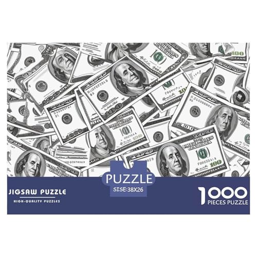 Dollar Puzzle 1000 Teile Schwer Puzzle Spielzeug Lernspiel Impossible Herausforderung Spielzeug Für Erwachsene Und Kinder Ab 12 Jahren 38x26cm/1000pcs Dollar Puzzle 1000 Teile Schwer Puzzle Spielzeug Lernspiel Impossible Herausforderung Spielzeug Für Erwachsene Und Kinder Ab 12 Jahren 38x26cm/1000pcs von NGGADIWEG