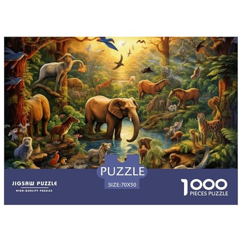 Dschungeltiere Puzzle 1000 Teile Schwer Puzzle Spielzeug Pädagogisches Spiel Impossible Herausforderungsspielzeug Für Erwachsene Und Kinder in Bewährter 70x50cm/1000pcs Dschungeltiere Puzzle 1000 Teile Schwer Puzzle Spielzeug Pädagogisches Spiel Impossible Herausforderungsspielzeug Für Erwachsene Und Kinder in Bewährter 70x50cm/1000pcs von NGGADIWEG