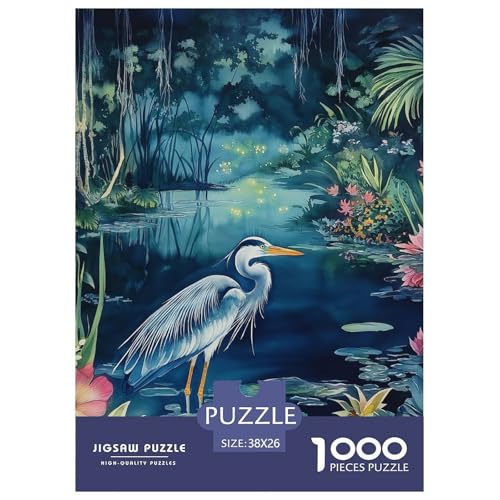Egret Puzzle 1000-teilige Schwer Puzzle Spielzeug Lernspiel Impossible Herausforderungsspielzeug Für Erwachsene Und Kinder Ab 14 Jahren 38x26cm/1000pcs von NGGADIWEG