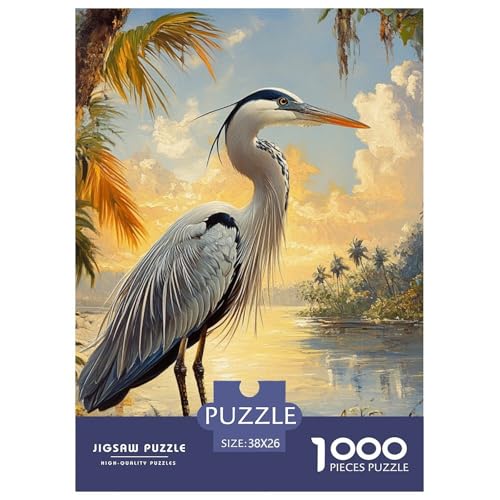 Egret Puzzle 1000-teilige Schwer Puzzle Spielzeug Pädagogisches Spiel Impossible Herausforderung Spielzeug Für Erwachsene Und Kinder Ab 14 Jahren 38x26cm/1000pcs von NGGADIWEG