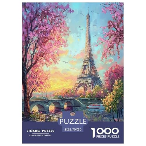 Eiffelturm Puzzle 1000 Teile Schwer Puzzle Spielzeug Pädagogisches Spiel Impossible Herausforderung Spielzeug Für Erwachsene Kinder 70x50cm/1000pcs von NGGADIWEG