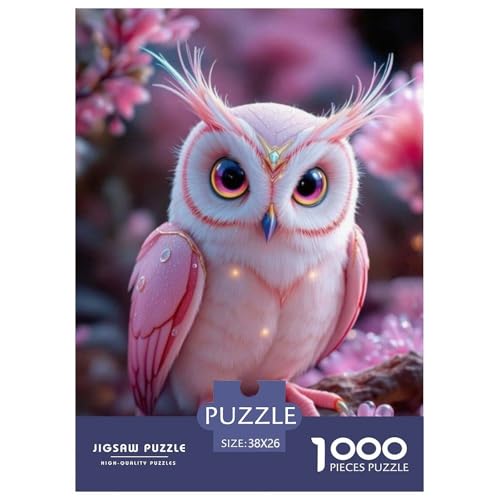 Eulen Tiere Puzzle 1000 Teile Schwer Puzzle Spielzeug Lernspiel Impossible Herausforderungsspielzeug Für Erwachsene Kinder 38x26cm/1000pcs von NGGADIWEG