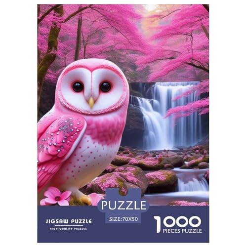 Eulen Tiere Puzzle 1000 Teile Schwer Puzzle Spielzeug Pädagogisches Spiel Impossible Herausforderung Spielzeug Für Erwachsene Kinder 70x50cm/1000pcs von NGGADIWEG