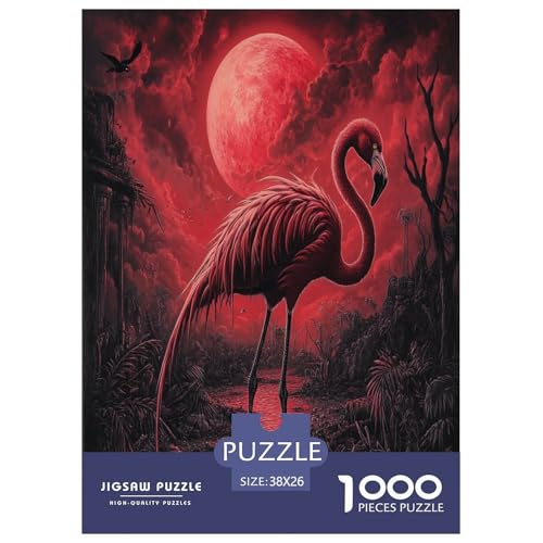 Flamingo Puzzle 1000 Teile Schwer Puzzle Spielzeug Pädagogisches Spiel Impossible Herausforderungsspielzeug Für Erwachsene Und Kinder in Bewährter 38x26cm/1000pcs von NGGADIWEG