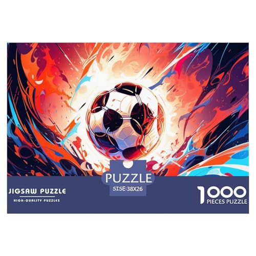Fußball Puzzles 1000 Teile Schwer Puzzle Spielzeug Lernspiel Impossible Herausforderungsspielzeug Für Erwachsene Und Kinder Ab 14 Jahren 38x26cm/1000pcs von NGGADIWEG