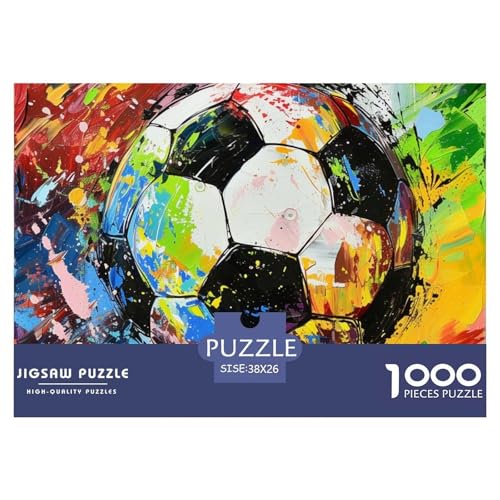Fußball Puzzles 1000-teilige Schwer Puzzle Spielzeug Lernspiel Impossible Herausforderungsspielzeug Für Erwachsene Und Kinder in Bewährter 38x26cm/1000pcs von NGGADIWEG