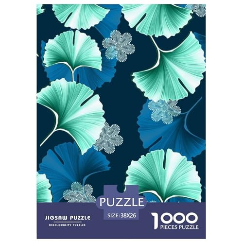 Ginkgo-Blätter Puzzles 1000 Teile Schwer Puzzle Spielzeug Lernspiel Impossible Herausforderung Spielzeug Für Erwachsene Kinder 38x26cm/1000pcs von NGGADIWEG