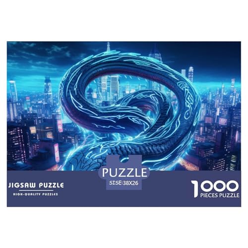 Glühende Schlange Puzzle 1000-teilige Schwer Puzzle Spielzeug Lernspiel Impossible Herausforderungsspielzeug Für Erwachsene Und Kinder in Bewährter 38x26cm/1000pcs von NGGADIWEG