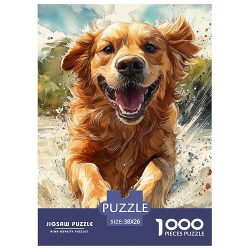 Goldener Retriever Puzzle 1000 Teile Schwer Puzzle Spielzeug Lernspiel Impossible Herausforderungsspielzeug Für Erwachsene Und Kinder in Bewährter 38x26cm/1000pcs Goldener Retriever Puzzle 1000 Teile Schwer Puzzle Spielzeug Lernspiel Impossible Herausforderungsspielzeug Für Erwachsene Und Kinder in Bewährter 38x26cm/1000pcs von NGGADIWEG