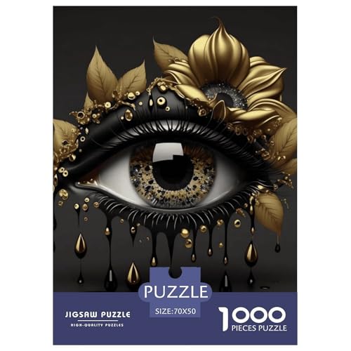 Goldenes Auge Ornament Puzzles 1000 Teile Schwer Puzzle Spielzeug Lernspiel Impossible Herausforderungsspielzeug Für Erwachsene Und Kinder Ab 12 Jahren 70x50cm/1000pcs von NGGADIWEG