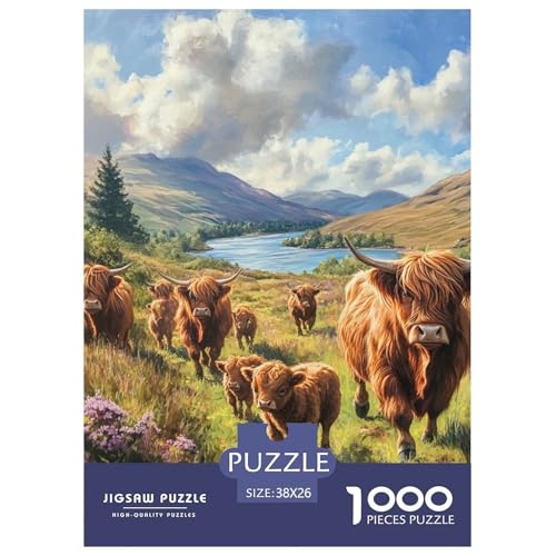 Highland Rinder Puzzles 1000 Teile Schwer Puzzle Spielzeug Pädagogisches Spiel Impossible Herausforderungsspielzeug Für Erwachsene Und Kinder Ab 12 Jahren 38x26cm/1000pcs Highland Rinder Puzzles 1000 Teile Schwer Puzzle Spielzeug Pädagogisches Spiel Impossible Herausforderungsspielzeug Für Erwachsene Und Kinder Ab 12 Jahren 38x26cm/1000pcs von NGGADIWEG