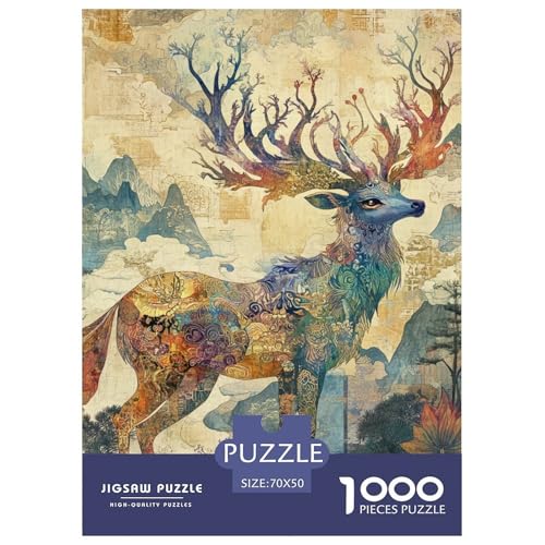 Hirsch Gott Puzzle 1000 Teile Schwer Puzzle Spielzeug Pädagogisches Spiel Impossible Herausforderungsspielzeug Für Erwachsene Und Kinder Ab 12 Jahren 70x50cm/1000pcs Hirsch Gott Puzzle 1000 Teile Schwer Puzzle Spielzeug Pädagogisches Spiel Impossible Herausforderungsspielzeug Für Erwachsene Und Kinder Ab 12 Jahren 70x50cm/1000pcs von NGGADIWEG