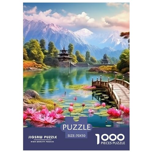 Holzbrücke-Lotus Puzzle 1000 Teile Schwer Puzzle Spielzeug Pädagogisches Spiel Impossible Herausforderungsspielzeug Für Erwachsene Kinder 70x50cm/1000pcs Holzbrücke-Lotus Puzzle 1000 Teile Schwer Puzzle Spielzeug Pädagogisches Spiel Impossible Herausforderungsspielzeug Für Erwachsene Kinder 70x50cm/1000pcs von NGGADIWEG