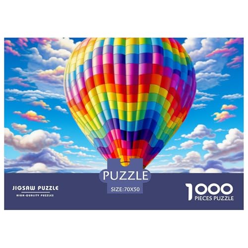Hot Air Balloon Puzzle 1000 Teile Schwer Puzzle Spielzeug Lernspiel Impossible Herausforderungsspielzeug Für Erwachsene Und Kinder Ab 14 Jahren 70x50cm/1000pcs von NGGADIWEG
