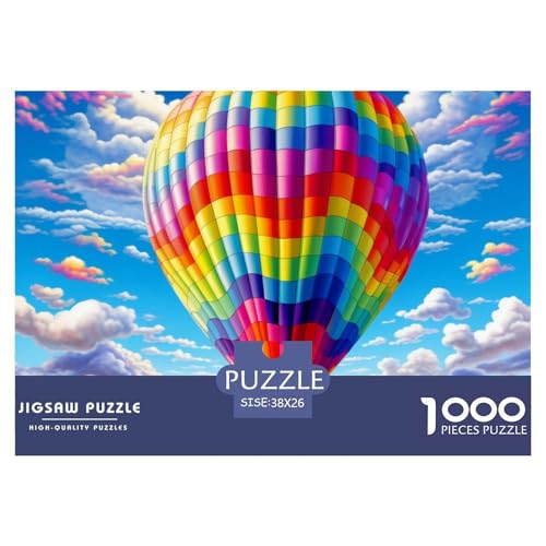 Hot Air Balloon Puzzles 1000 Teile Schwer Puzzle Spielzeug Pädagogisches Spiel Impossible Herausforderung Spielzeug Für Erwachsene Kinder 38x26cm/1000pcs von NGGADIWEG