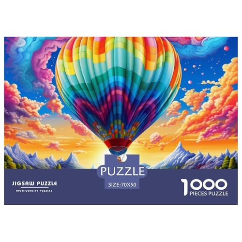 Hot Air Balloon Puzzles 1000 Teile Schwer Puzzle Spielzeug Pädagogisches Spiel Impossible Herausforderungsspielzeug Für Erwachsene Und Kinder Ab 12 Jahren 70x50cm/1000pcs von NGGADIWEG