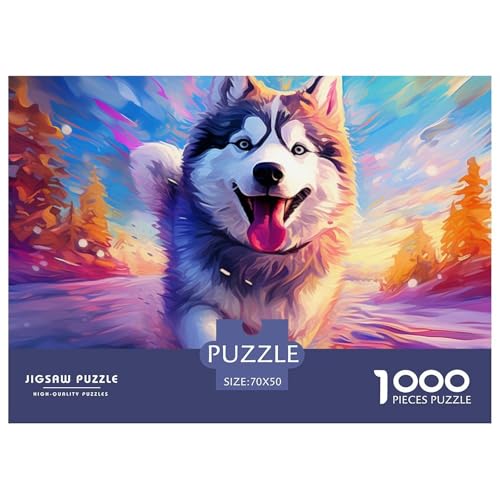 Husky Puzzle 1000 Teile Schwer Puzzle Spielzeug Lernspiel Impossible Herausforderung Spielzeug Für Erwachsene Und Kinder in Bewährter 70x50cm/1000pcs von NGGADIWEG