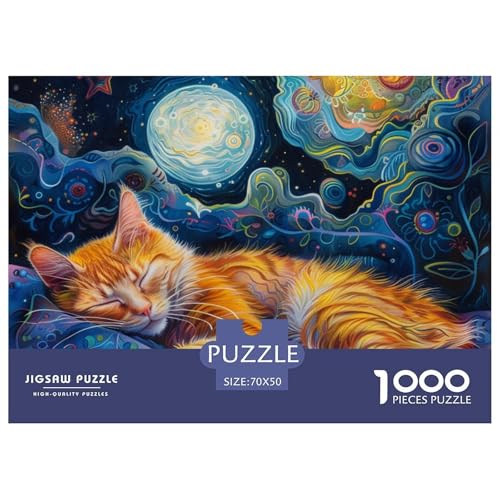 Kätzchen Puzzle 1000-teilige Schwer Puzzle Spielzeug Lernspiel Impossible Herausforderung Spielzeug Für Erwachsene Und Kinder Ab 12 Jahren 70x50cm/1000pcs von NGGADIWEG