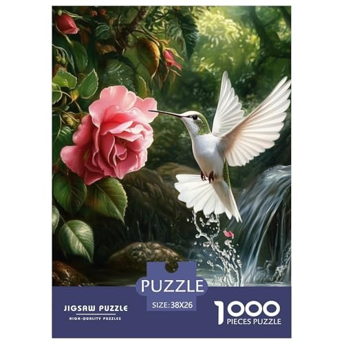 Kolibri Puzzles 1000 Teile Schwer Puzzle Spielzeug Pädagogisches Spiel Impossible Herausforderungsspielzeug Für Erwachsene Und Kinder Ab 14 Jahren 38x26cm/1000pcs von NGGADIWEG