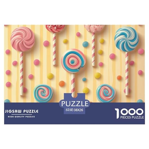 Lollipop Puzzle 1000 Teile Schwer Puzzle Spielzeug Pädagogisches Spiel Impossible Herausforderung Spielzeug Für Erwachsene Kinder 38x26cm/1000pcs von NGGADIWEG