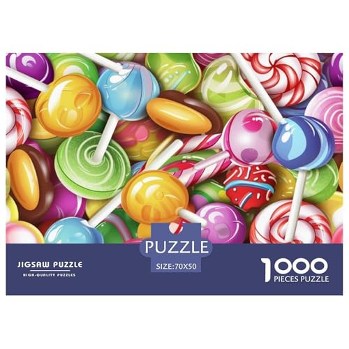 Lollipop Puzzle 1000-teilige Schwer Puzzle Spielzeug Lernspiel Impossible Herausforderungsspielzeug Für Erwachsene Und Kinder Ab 12 Jahren 70x50cm/1000pcs von NGGADIWEG