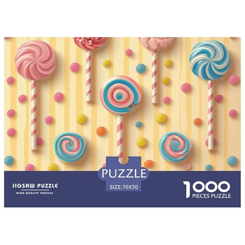 Lollipop Puzzle 1000-teilige Schwer Puzzle Spielzeug Pädagogisches Spiel Impossible Herausforderung Spielzeug Für Erwachsene Und Kinder in Bewährter 70x50cm/1000pcs von NGGADIWEG