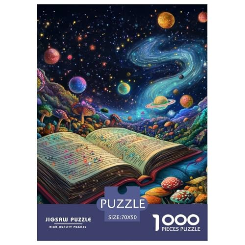 Magische Bücher Puzzle 1000 Teile Schwer Puzzle Spielzeug Lernspiel Impossible Herausforderungsspielzeug Für Erwachsene Und Kinder Ab 12 Jahren 70x50cm/1000pcs von NGGADIWEG