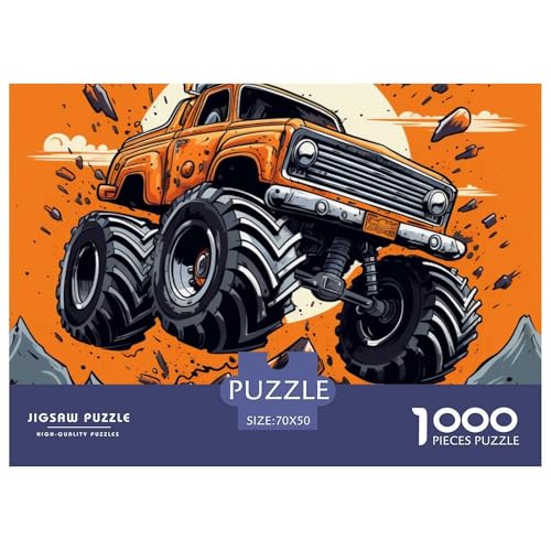 Monster Truck Ultra Truck Puzzles 1000 Teile Schwer Puzzle Spielzeug Pädagogisches Spiel Impossible Herausforderungsspielzeug Für Erwachsene Und Kinder in Bewährter 70x50cm/1000pcs von NGGADIWEG