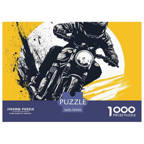 Motorrad Puzzle 1000 Teile Schwer Puzzle Spielzeug Pädagogisches Spiel Impossible Herausforderungsspielzeug Für Erwachsene Und Kinder Ab 12 Jahren 70x50cm/1000pcs von NGGADIWEG