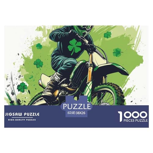 Motorrad Puzzle 1000-teilige Schwer Puzzle Spielzeug Pädagogisches Spiel Impossible Herausforderung Spielzeug Für Erwachsene Und Kinder Ab 14 Jahren 38x26cm/1000pcs von NGGADIWEG