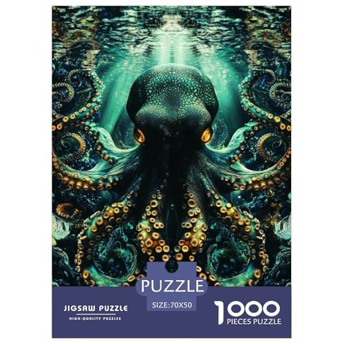 Octopus Puzzle 1000-teilige Schwer Puzzle Spielzeug Pädagogisches Spiel Impossible Herausforderung Spielzeug Für Erwachsene Und Kinder Ab 14 Jahren 70x50cm/1000pcs von NGGADIWEG